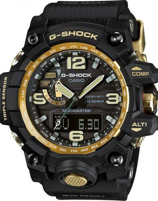 Casio Casio G-Shock GWG-1000GB-1A Mudmaster GWG-1000GB-1A электронные мужские часы черный циферблат, браслет пластик — вид спереди