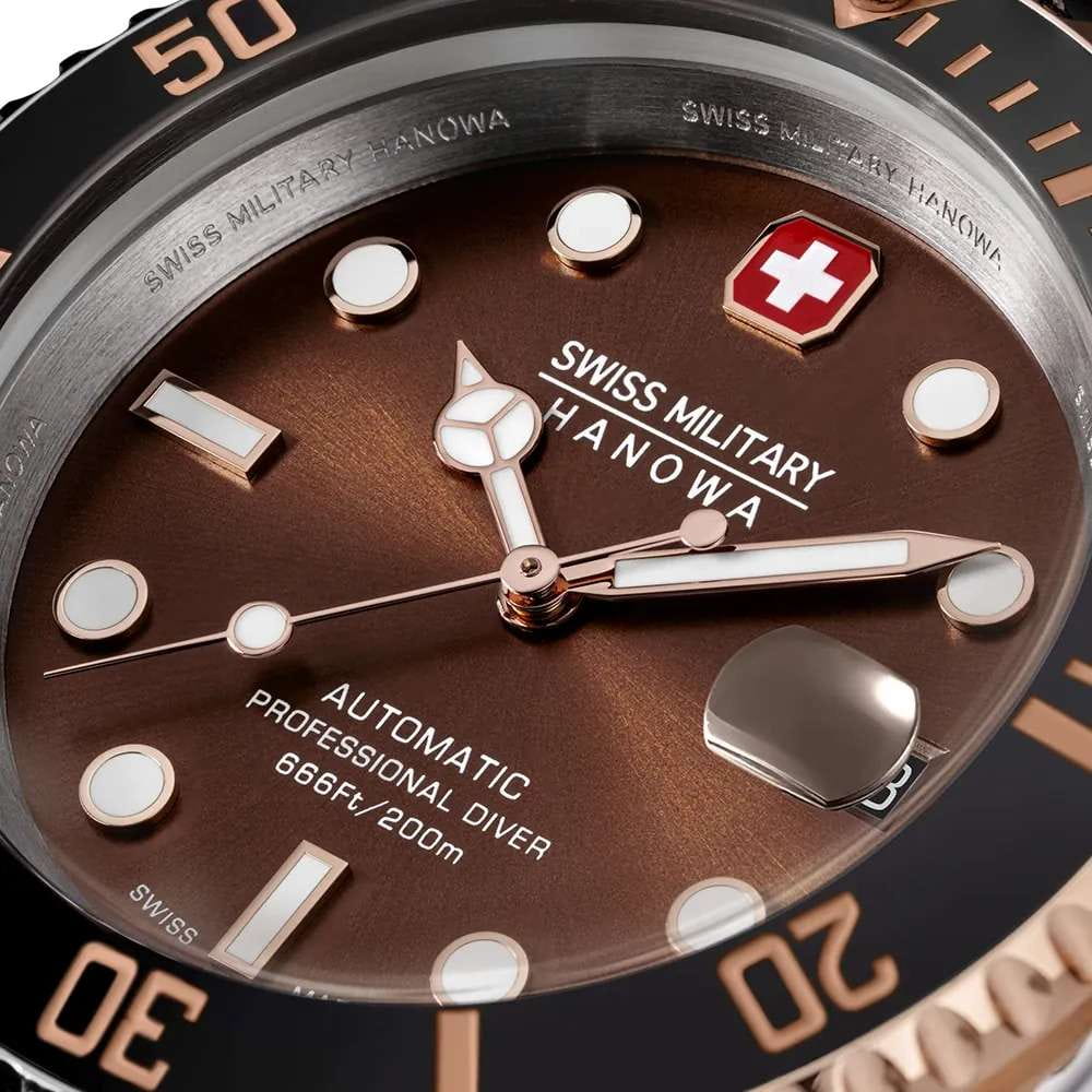 Swiss Military Hanowa Swiss Military Hanowa Sealord SMWGL0006360,  швейцария мужские часы на браслете нержавеющая сталь боковой вид