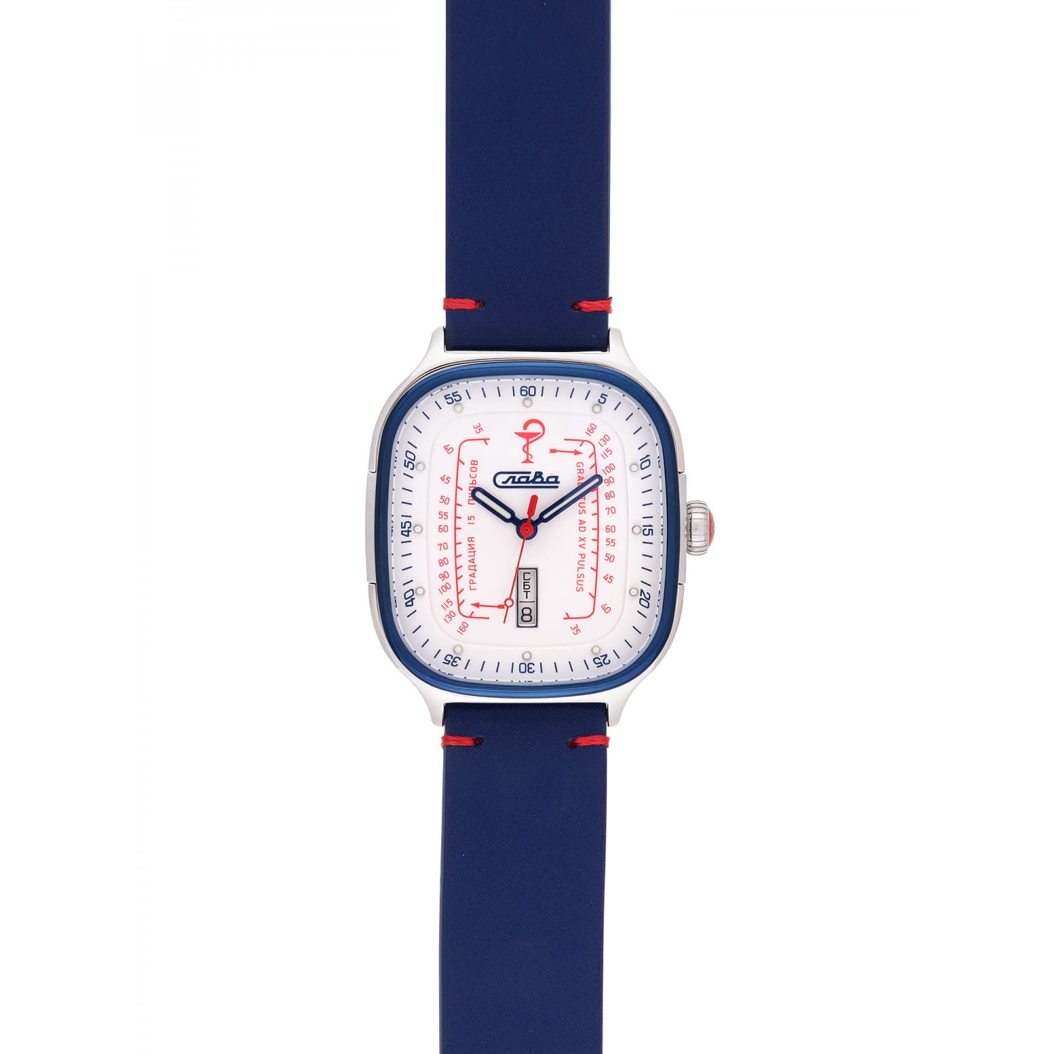 Оригинальные часы Слава Слава Доктор 3267718/300-8205 механические калибр механизма miyota 8205 общий вид