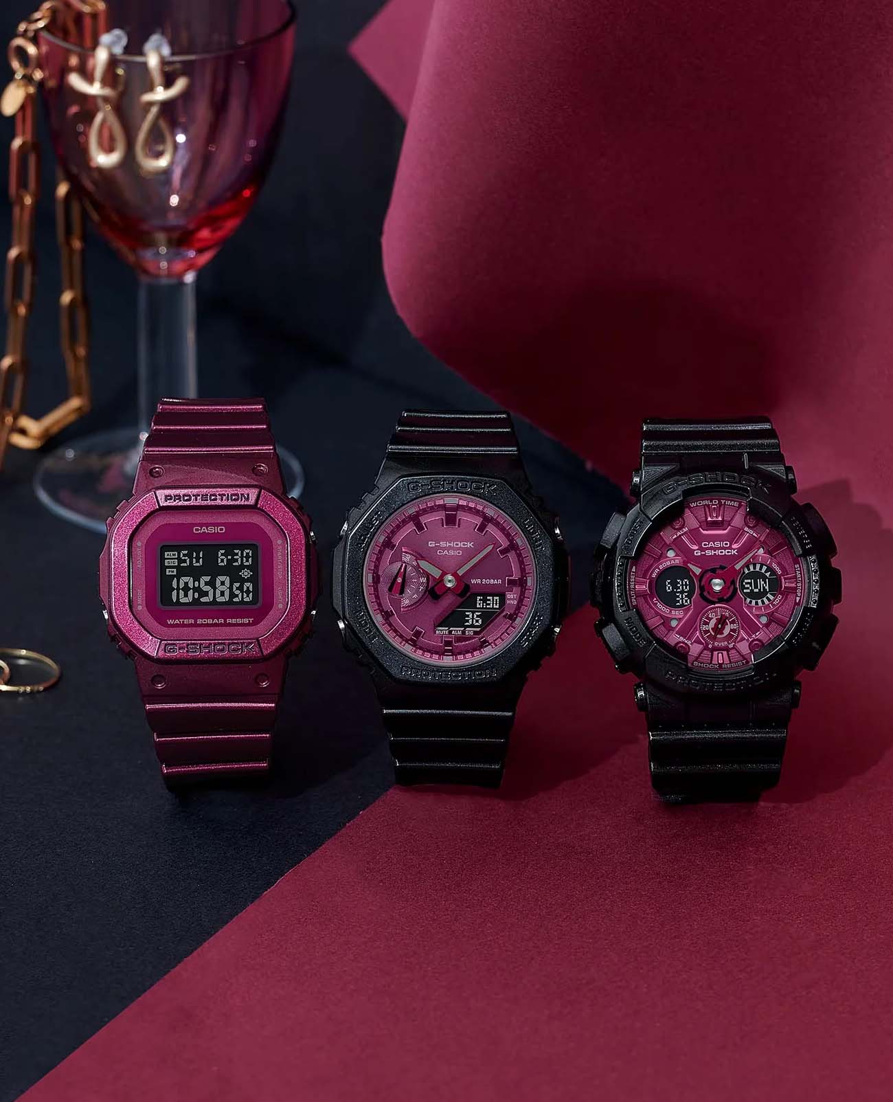 Casio Casio G-Shock GMA-S2100RB-1ADR (GMA-S2100RB-1A) GMA-S2100RB-1A оригинальные женские часы в комплекте с коробкой