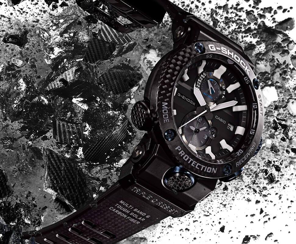 Casio Casio G-Shock GWR-B1000-1A1 электронные мужские часы часы крупный план черный циферблата