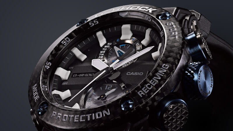 Casio GWR-B1000-1A1ER мужские часы застежка крупным планом