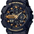 Casio Casio G-Shock GMA-S140M-1ADR (GMA-S140M-1A) лимитированной серии GMA-S140M-1A электронные женские часы  черный циферблат, браслет пластик — вид спереди